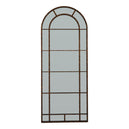 Wall Mirror Large Arched Shaped Window In White Wooden Frame - Norwich