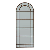 Wall Mirror Large Arched Shaped Window In White Wooden Frame - Norwich