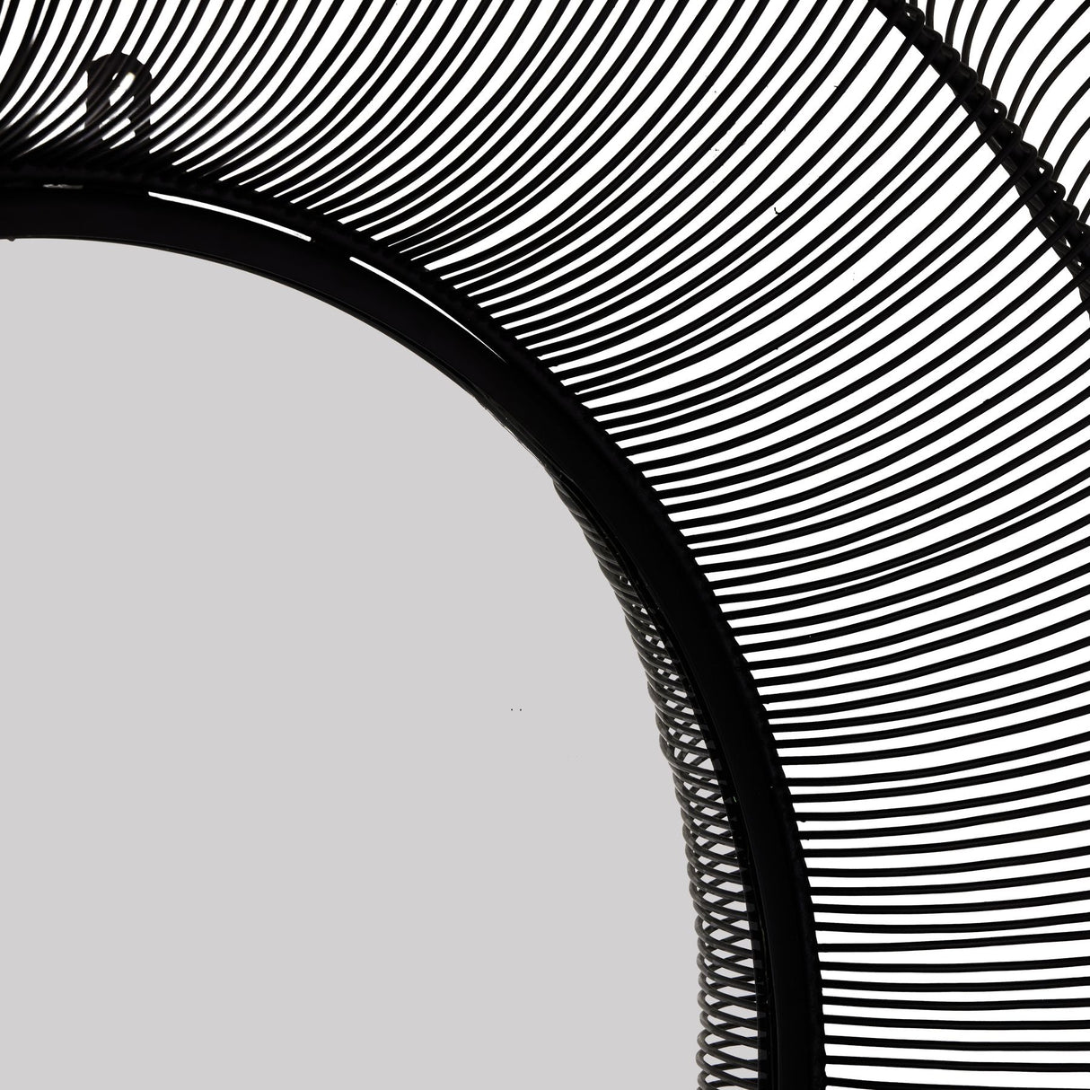 Wall Mirror Large In Black Wire Metal Frame - Chico