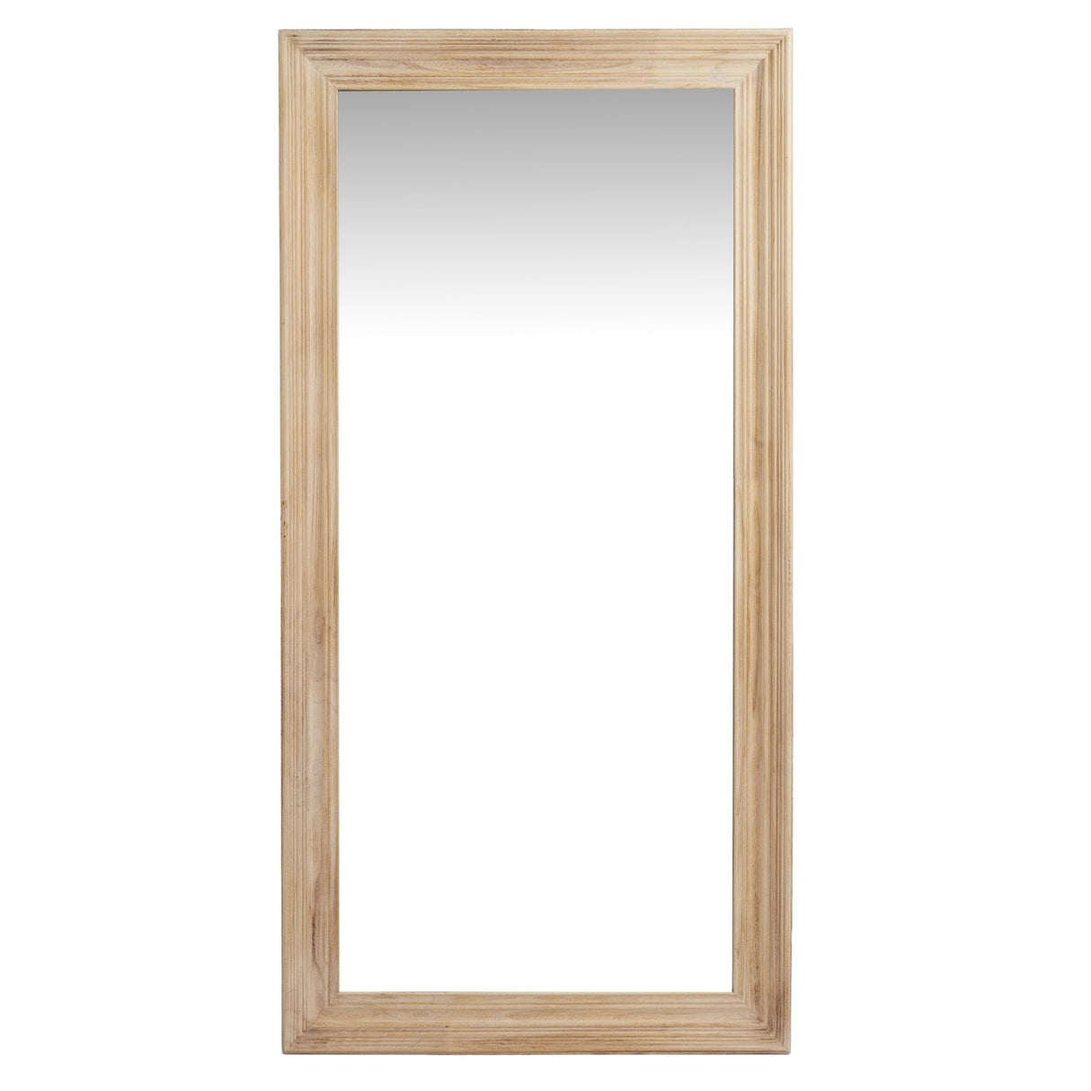 Wall Mirror Large In Washed Wooden Frame - Bradford