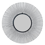 Wall Mirror Large And Round In Black Wire Metal Frame - Rio