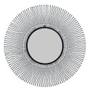 Wall Mirror Large And Round In Black Wire Metal Frame - Rio