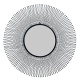 Wall Mirror Large And Round In Black Wire Metal Frame - Rio