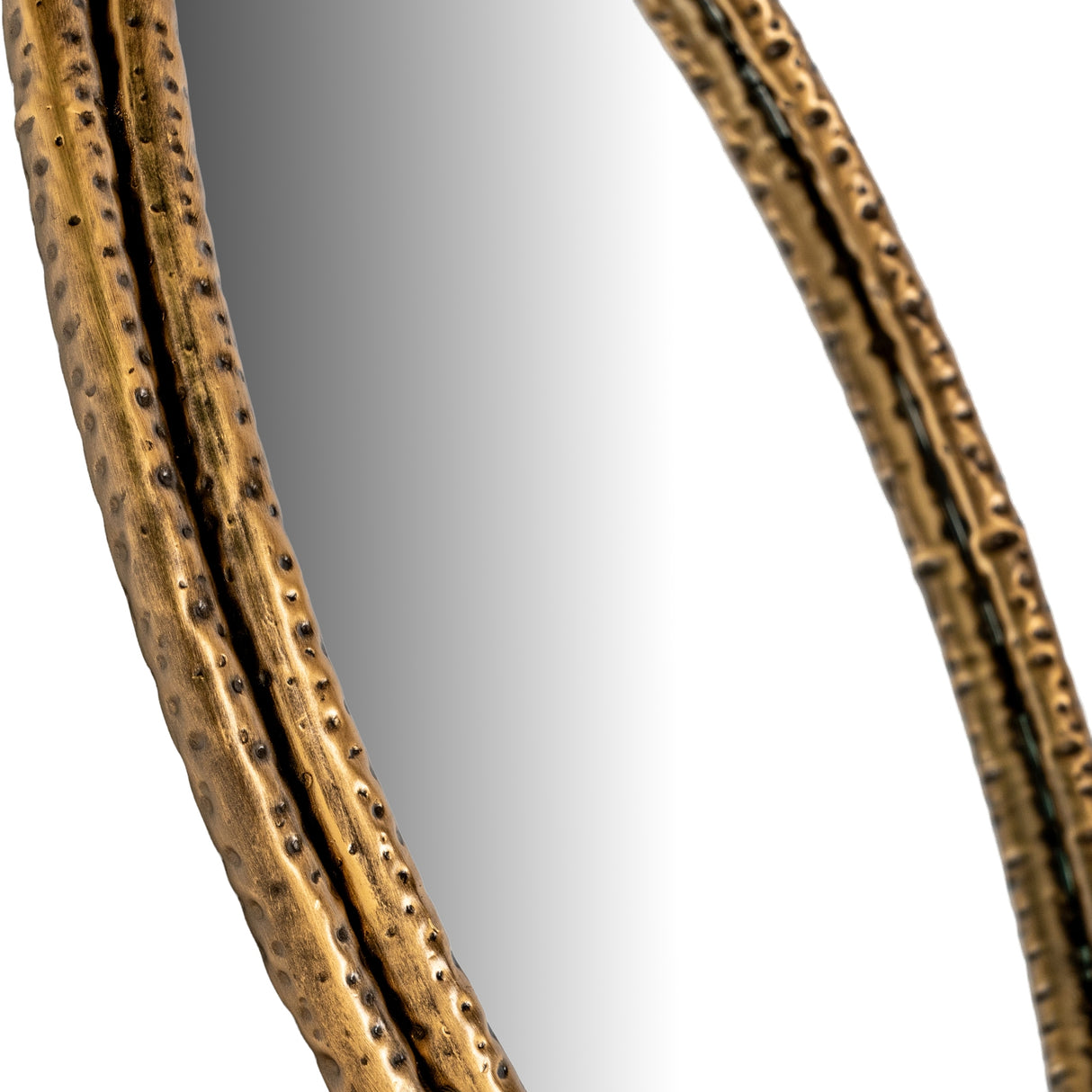 Wall Mirror Medium In Gold Dimpled Frame - Nahla
