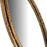 Wall Mirror Medium In Gold Dimpled Frame - Nahla