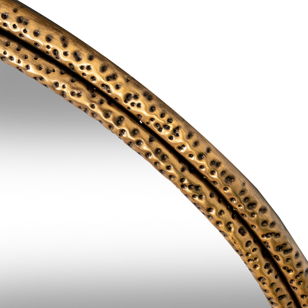 Wall Mirror Medium In Gold Dimpled Frame - Nahla