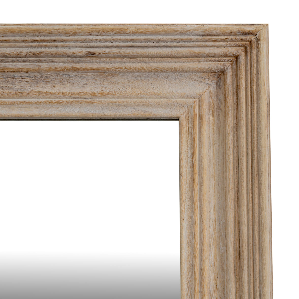 Wall Mirror Medium In Washed Wooden Frame - Bradford