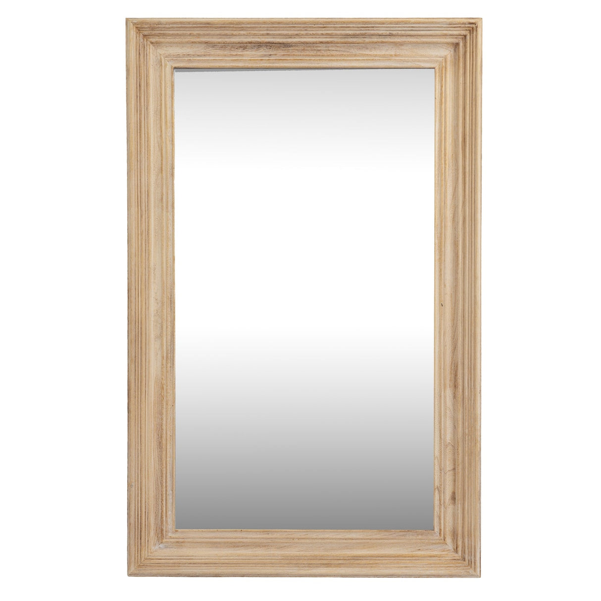 Wall Mirror Medium In Washed Wooden Frame - Bradford