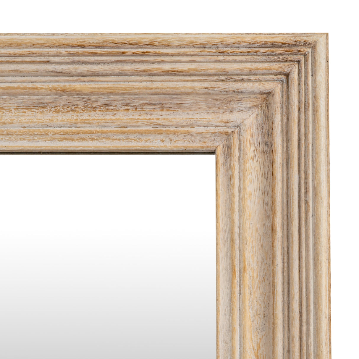 Wall Mirror Narrow In Washed Wooden Frame - Bradford