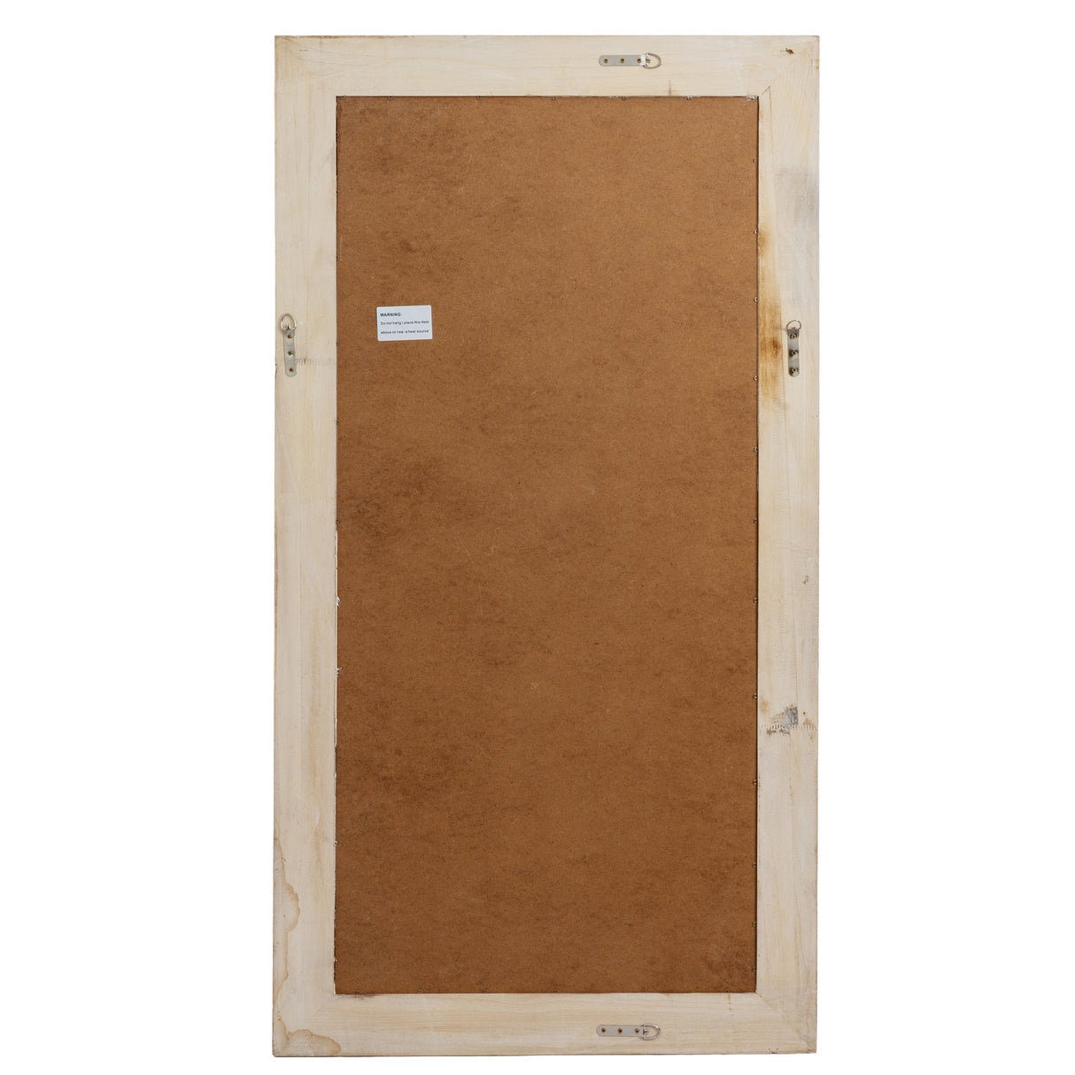 Wall Mirror Narrow In Washed Wooden Frame - Bradford