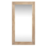 Wall Mirror Narrow In Washed Wooden Frame - Bradford