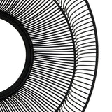 Wall Mirror Round In Black Wire Metal Frame - Bradford