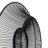 Wall Mirror Round In Black Wire Metal Frame - Bradford