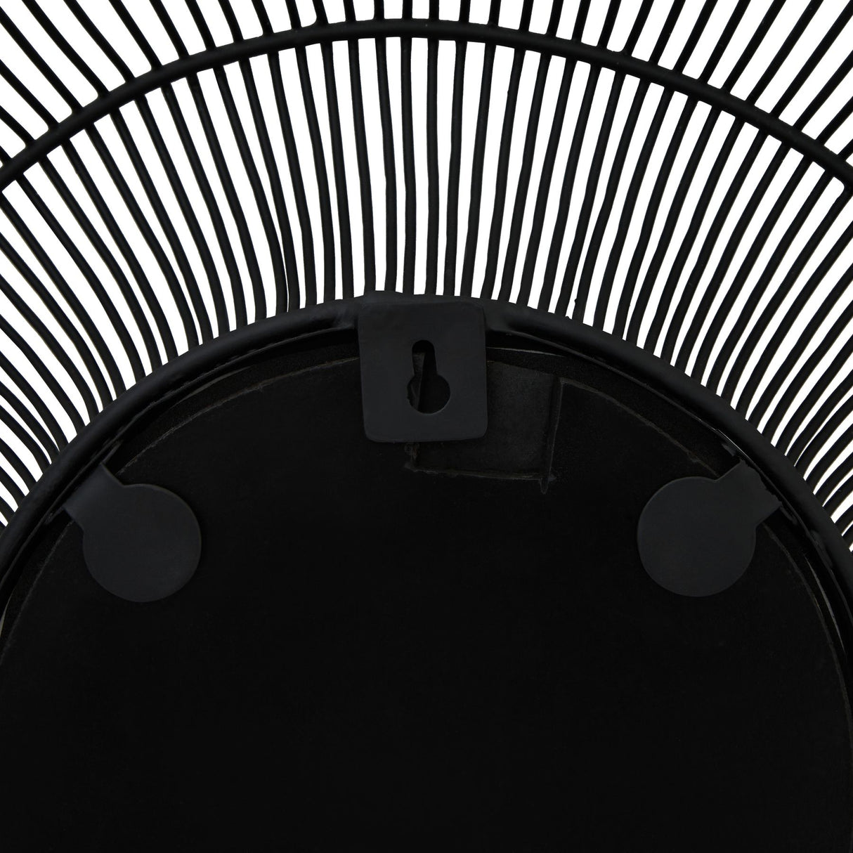 Wall Mirror Round In Black Wire Metal Frame - Bradford