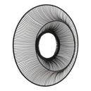 Wall Mirror Round In Black Wire Metal Frame - Bradford