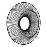Wall Mirror Round In Black Wire Metal Frame - Bradford