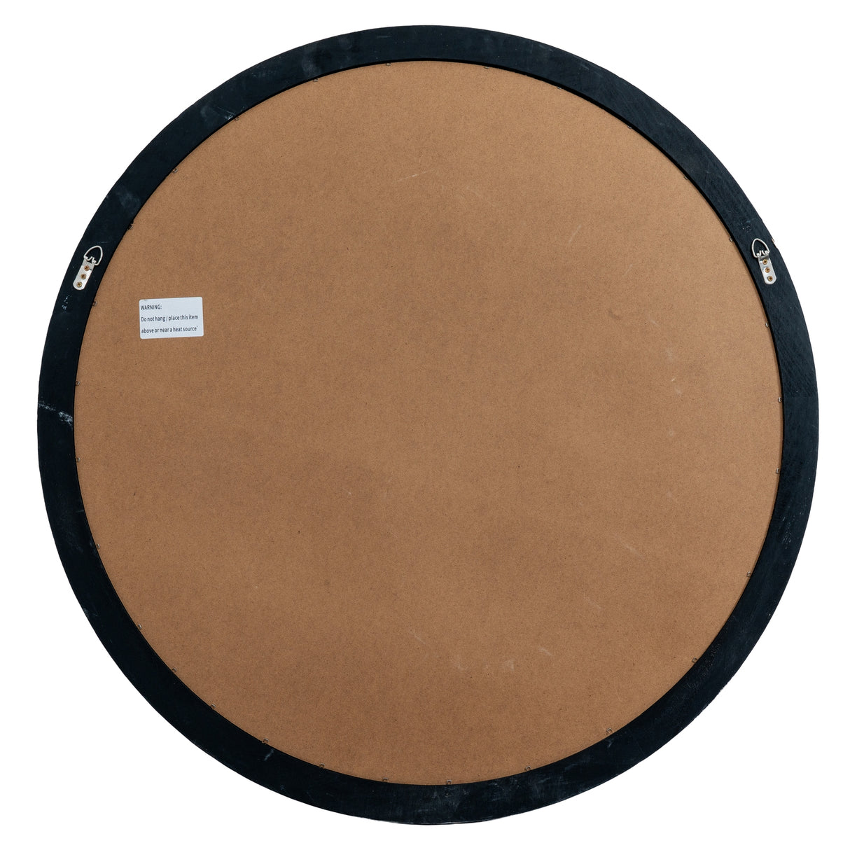 Wall Mirror Round Window Design In Washed Wooden Frame - Belfast