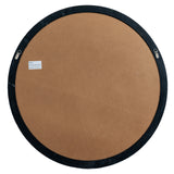 Wall Mirror Round Window Design In Washed Wooden Frame - Belfast