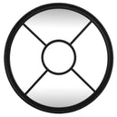 Wall Mirror Round Window Design In Washed Wooden Frame - Belfast
