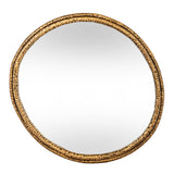 Wall Mirror Small In Gold Dimpled Frame - Nahla