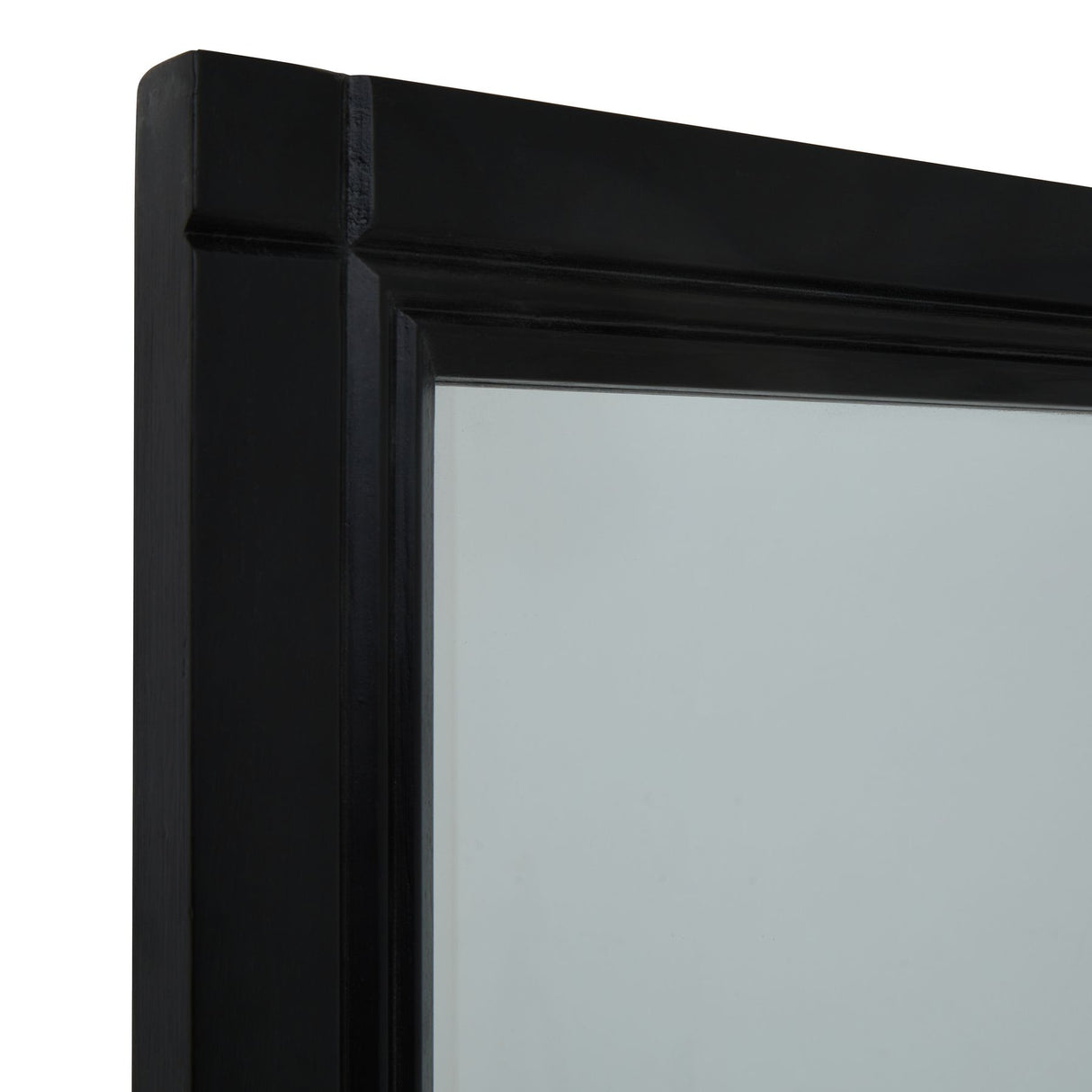 Wall Mirror Window Design In Black Wooden Frame - Salford