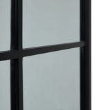 Wall Mirror Window Design In Black Wooden Frame - Salford