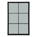 Wall Mirror Window Design In Black Wooden Frame - Salford