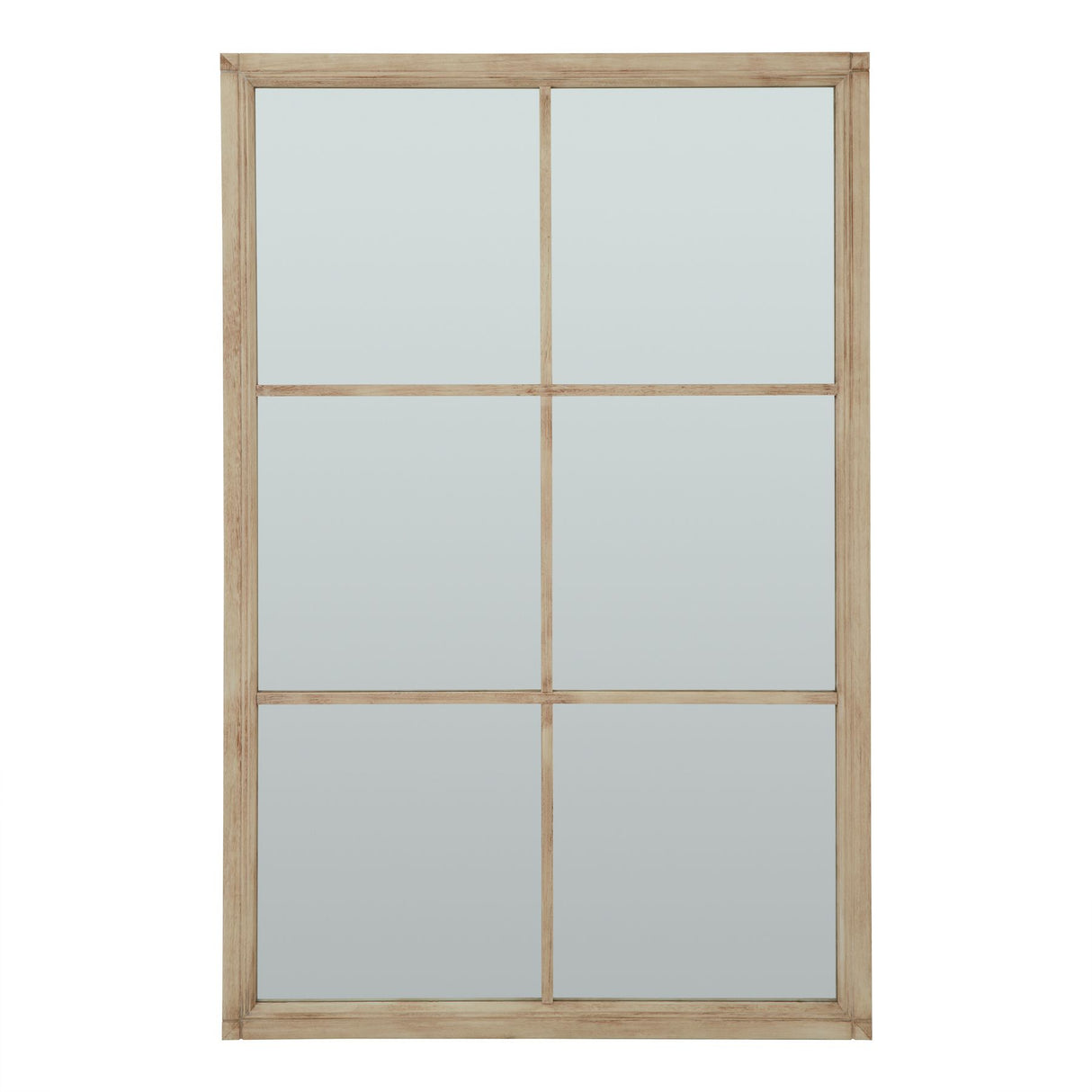 Wall Mirror Window Design In Black Wooden Frame - Salford