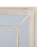 Wall Mirror Window Design Large In Washed Wooden Frame - Bradford