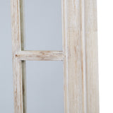 Wall Mirror Window Design Small In Washed Wooden Frame - Bradford