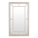 Wall Mirror Window Design Small In Washed Wooden Frame - Bradford