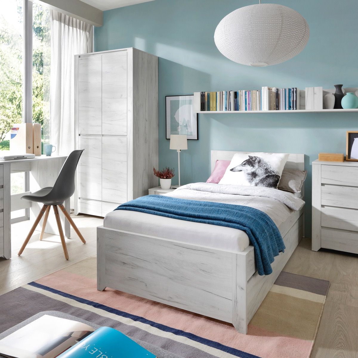Wooden 3 Piece Bedroom Furniture Set - Angel