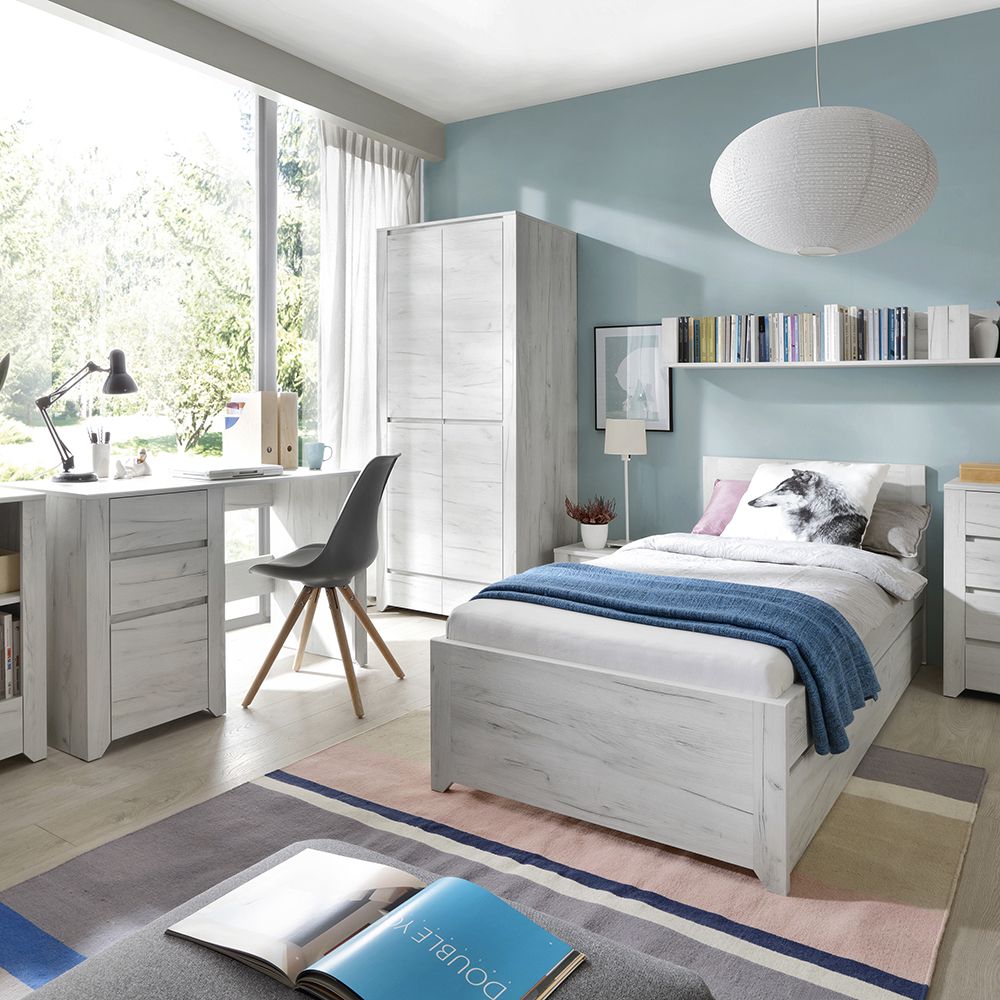 Wooden 3 Piece Bedroom Furniture Set - Angel