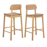 Wooden Bar Table And 2 Bar Stools With Back - Barlow