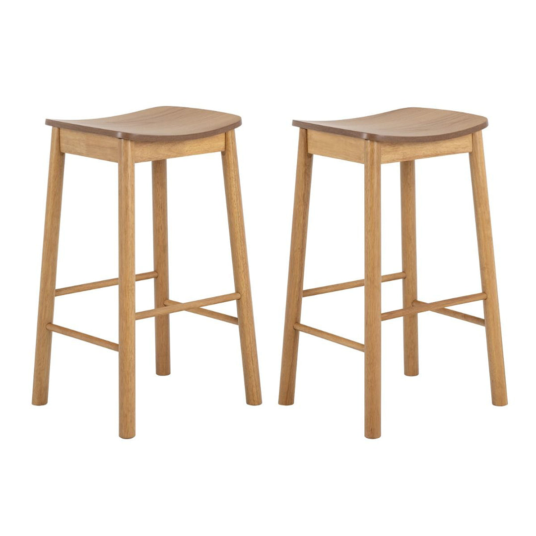 Wooden Bar Table And 2 Bar Stools Without Back - Barlow