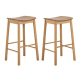 Wooden Bar Table And 2 Bar Stools Without Back - Barlow