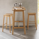 Wooden Bar Table And 2 Bar Stools Without Back - Barlow