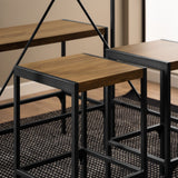 Wooden Bar Table And 2 Stools - Bahamas