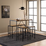 Wooden Bar Table And 2 Stools - Bahamas