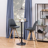Wooden Bar Table Tall And Round - Ibiza