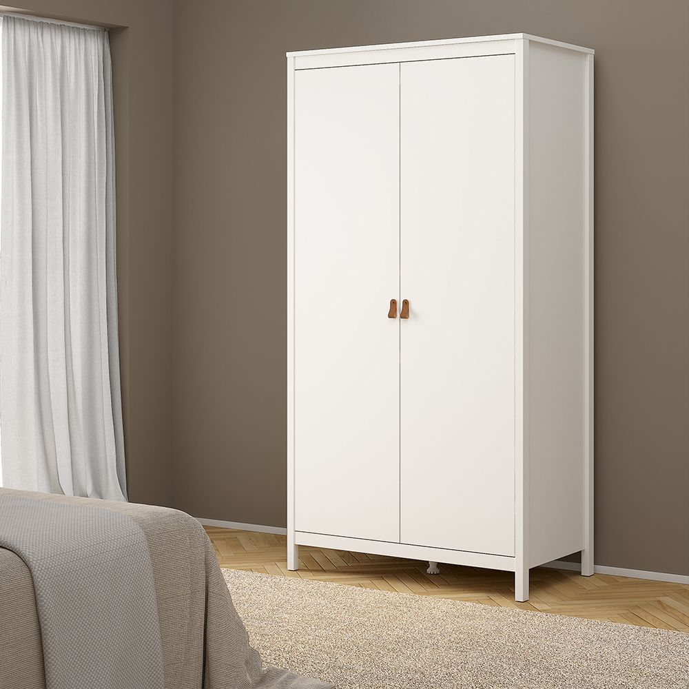 Wooden 3 Piece Bedroom Furniture Set With 2 Doors Wardrobe - Barcelona