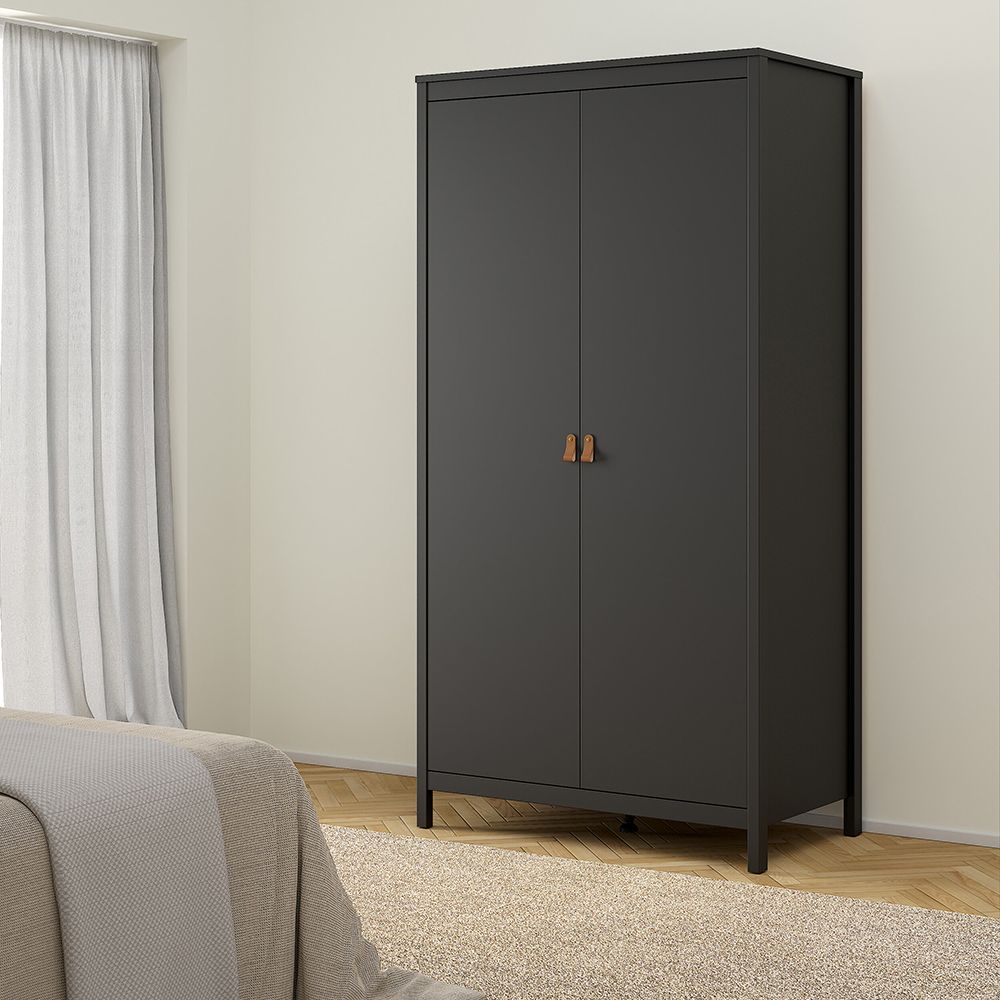 Wooden 3 Piece Bedroom Furniture Set With 2 Doors Wardrobe - Barcelona