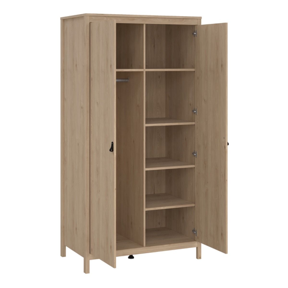 Wooden 3 Piece Bedroom Furniture Set With 2 Doors Wardrobe - Barcelona
