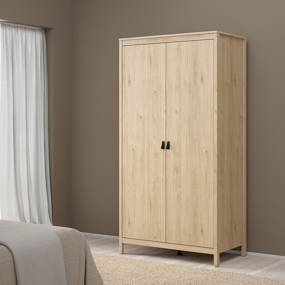 Wooden 3 Piece Bedroom Furniture Set With 2 Doors Wardrobe - Barcelona
