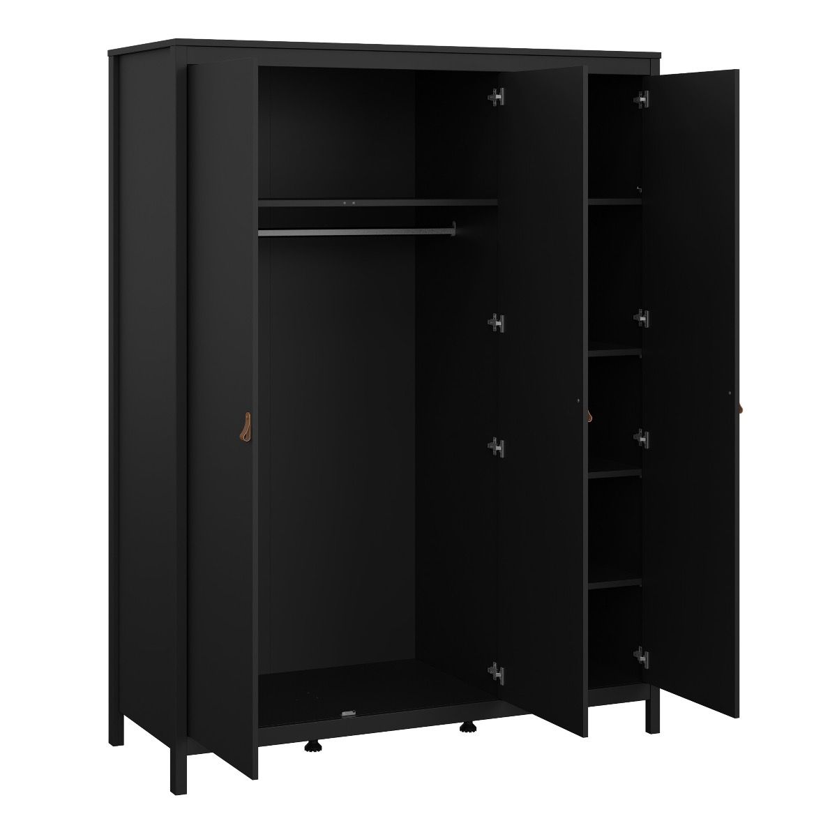 Wooden 3 Piece Bedroom Furniture Set With 3 Doors Wardrobe - Barcelona