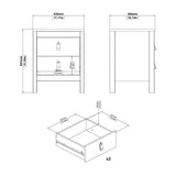 Wooden 3 Piece Bedroom Furniture Set With 3 Doors Wardrobe - Barcelona
