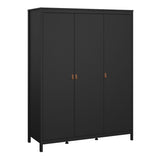 Wooden 3 Piece Bedroom Furniture Set With 3 Doors Wardrobe - Barcelona