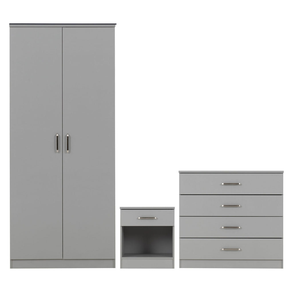 Wooden Bedroom Furniture Set 3 Piece - Dakota