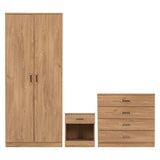 Wooden Bedroom Furniture Set 3 Piece - Dakota