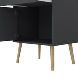 Wooden Bedside Cabinet With 1 Door And 1 Drawer - Cumbria